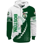 Boston Celtics Hoodie - Green White with Triangular Pattern