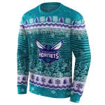 charlotte-hornets-christmas-trees-teal-hoodie-best-selling