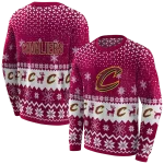 cleveland-cavaliers-reindeer-motif-wine-hoodie-best-selling