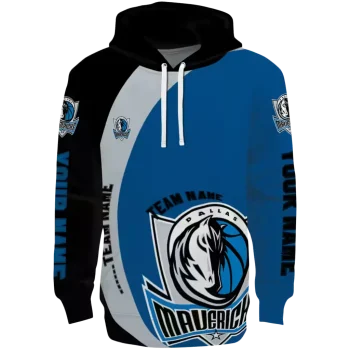 Dallas Mavericks Hoodie - Minimalist Blue & Black Custom