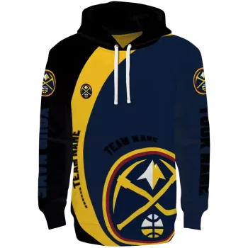 Denver Nuggets Hoodie - Minimalist – Blue & Black Custom Design