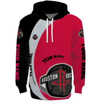 Houston Rockets Hoodie - Minimalist Red & Black Custom