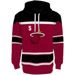 Miami Heat Hoodie - Custom Red Striped – Stylish NBA Fan Gear