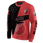custom-portland-trail-blazers-abstract-shape-red-hoodie-best-selling