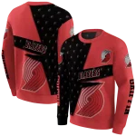 custom-portland-trail-blazers-abstract-shape-red-hoodie-best-selling