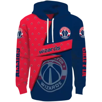 Washington Wizards Hoodie - Blue Abstract Shape Custom - Men's & Women's