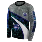 customized-charlotte-hornets-hexagonal-mesh-teal-black-gray-hoodie-best-selling