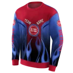 customized-detroit-pistons-flame-design-red-hoodie-best-selling