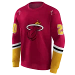 customized-miami-heat-striped-sleeves-red-hoodie-best-selling