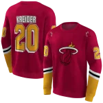 customized-miami-heat-striped-sleeves-red-hoodie-best-selling