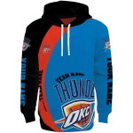 Oklahoma City Thunder Hoodie - Custom Blue Black Minimalist