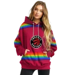 customized-toronto-raptors-rainbow-stripes-red-hoodie-best-selling