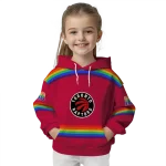 customized-toronto-raptors-rainbow-stripes-red-hoodie-best-selling