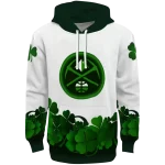 Denver Nuggets Hoodie - White & Green Lucky Motif – NBA Fan Gear