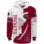 Houston Rockets Hoodie - Red White with Triangular Pattern