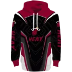 Miami Heat Hoodie - Red Black with Futuristic Design