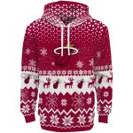 Miami Heat Hoodie - Red with Reindeer Design – Festive NBA Gear