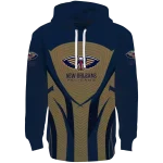 New Orleans Pelicans Hoodie - Navy Black Concentric Lines