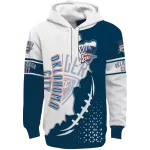 Oklahoma City Thunder Hoodie - Blue White with Triangular Pattern