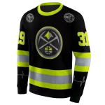 personalized-denver-nuggets-safety-motif-black-neon-green-hoodie-best-selling