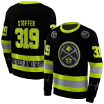 personalized-denver-nuggets-safety-motif-black-neon-green-hoodie-best-selling