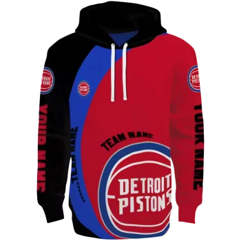 Detroit Pistons Hoodie - Red Black – Personalized Minimalist Design