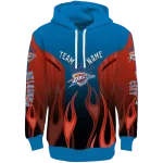 Oklahoma City Thunder Hoodie - Blue Flame – Personalized NBA Gear