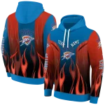personalized-oklahoma-city-thunder-flame-design-blue-hoodie-best-selling
