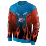 personalized-oklahoma-city-thunder-flame-design-blue-hoodie-best-selling