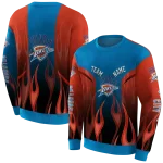 personalized-oklahoma-city-thunder-flame-design-blue-hoodie-best-selling