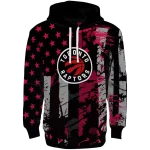 Toronto Raptors Hoodie - Distressed Flag - Red & Black, Personalized