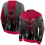 personalized-toronto-raptors-flame-design-red-hoodie-best-selling