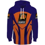 Phoenix Suns Hoodie - Purple Black with Concentric Lines Design