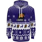 Phoenix Suns Hoodie - Purple with Reindeer Motif – Holiday Edition