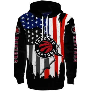 Toronto Raptors Hoodie - Black | American Pride NBA Fan Sweatshirt