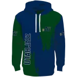 Utah Jazz Hoodie - Navy with Splatter Effect – Official NBA Gear