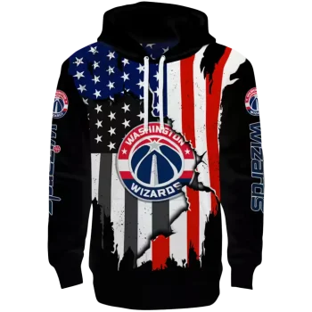 Washington Wizards Hoodie - Black – American Pride NBA Sweatshirt