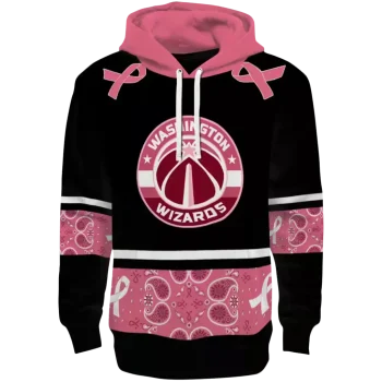 Washington Wizards Hoodie - Black Pink Awareness Ribbon