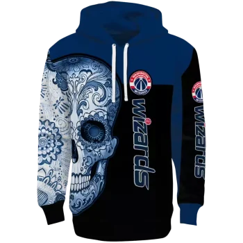 Washington Wizards Hoodie - Blue Black Sugar Skull – NBA Fan Gear