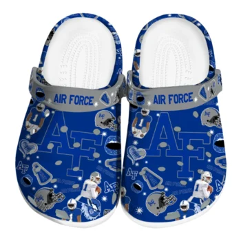 Air Force Falcons Clogs - Football Icons Blue
