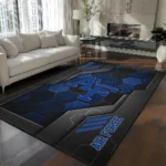 Air Force Falcons Rug - Hexagonal Grid Pattern Blue