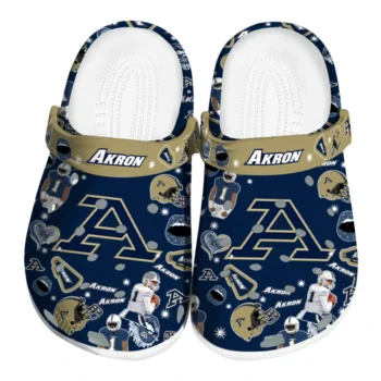 Akron Zips Clogs - Football Icons Blue
