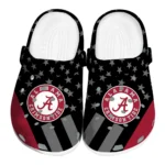 Alabama Crimson Tide Clogs - Stellar Stripes Theme Crimson Black