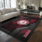 Alabama Crimson Tide Rug - Hexagonal Grid Pattern Crimson