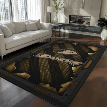 Anaheim Ducks Rug - Torn Mesh Gold