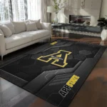 Appalachian State Mountaineers Rug - Hexagonal Grid Pattern Black