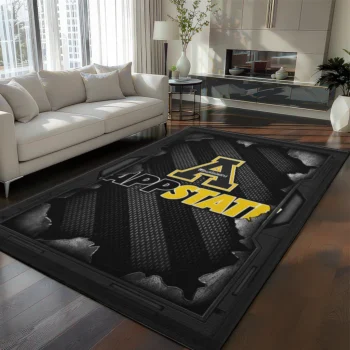 Appalachian State Mountaineers Rug - Torn Mesh Black