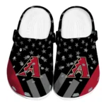 Arizona Diamondbacks Clogs - Stellar Stripes Theme Red Black