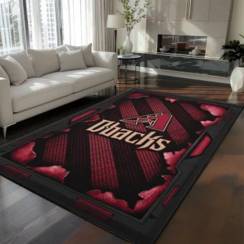 Arizona Diamondbacks Rug - Torn Mesh Red