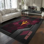 Arizona State Sun Devils Rug - Hexagonal Grid Pattern Maroon